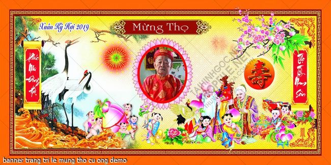 banner trang tri le mung tho cu ong